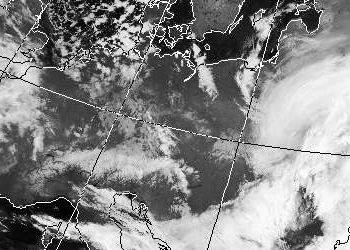 Satellitenbild (Infrarot, Ausschnitt) von NOAA 17 vom 19.11.2004, 20.37 UT